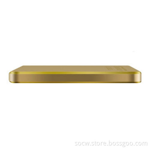 Popular 3,600mAh golden power bank with touch screen power button